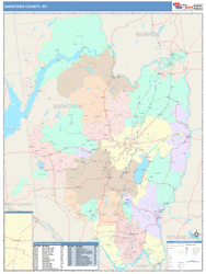 Saratoga County, NY Wall Map