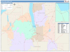 Schuyler County, NY Wall Map