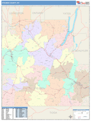 Steuben County, NY Wall Map