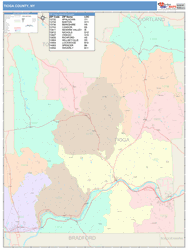 Tioga County, NY Wall Map