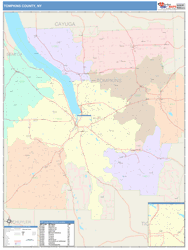 Tompkins County, NY Wall Map