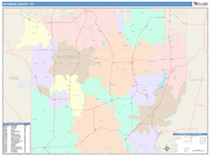 Wyoming County, NY Wall Map