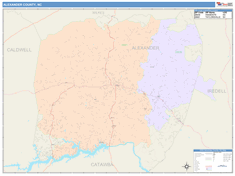 Alexander County, NC Wall Map