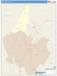 Avery County, NC Wall Map