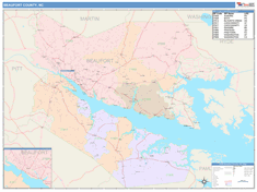 Beaufort County, NC Wall Map