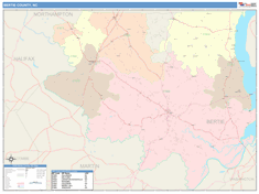 Bertie County, NC Wall Map