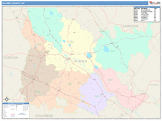 Bladen County, NC Wall Map