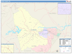 Burke County, NC Wall Map