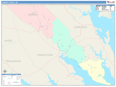 Camden County, NC Wall Map