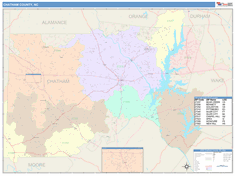 Chatham County, NC Wall Map