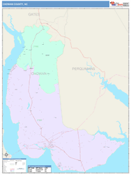 Chowan County, NC Wall Map