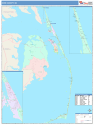 Dare County, NC Wall Map