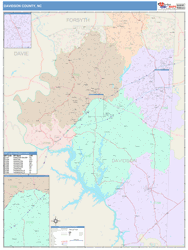 Davidson County, NC Wall Map