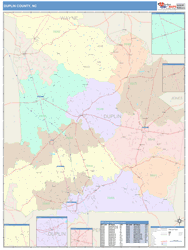 Duplin County, NC Wall Map