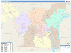 Gaston County, NC Wall Map