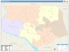 Gates County, NC Wall Map