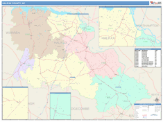 Halifax County, NC Wall Map