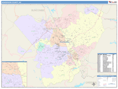 Henderson County, NC Wall Map