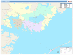 Hyde County, NC Wall Map