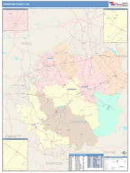 Johnston County, NC Wall Map