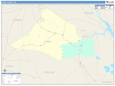 Jones County, NC Wall Map