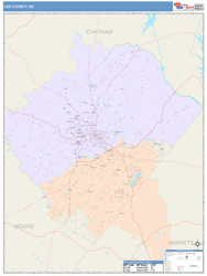 Lee County, NC Wall Map