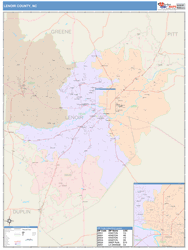 Lenoir County, NC Wall Map