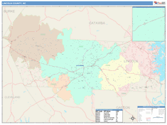 Lincoln County, NC Wall Map