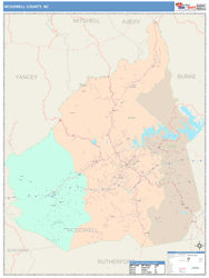 McDowell County, NC Wall Map