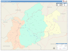 Madison County, NC Wall Map