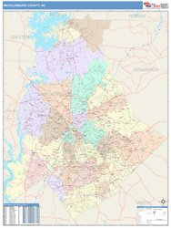 Mecklenburg County, NC Wall Map