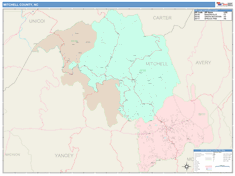 Mitchell County, NC Wall Map