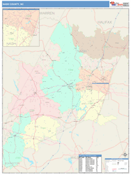 Nash County, NC Wall Map