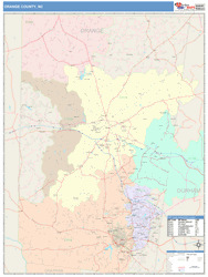 Orange County, NC Wall Map