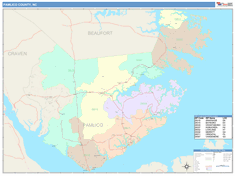 Pamlico County, NC Wall Map