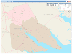 Perquimans County, NC Wall Map