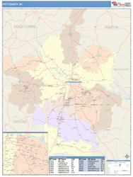 Pitt County, NC Wall Map