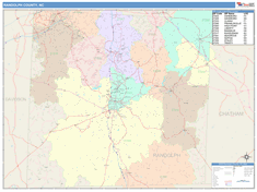 Randolph County, NC Wall Map