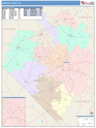 Robeson County, NC Wall Map