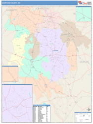 Sampson County, NC Wall Map