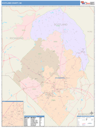 Scotland County, NC Wall Map