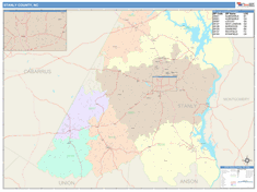 Stanly County, NC Wall Map