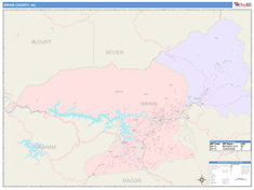 Swain County, NC Wall Map