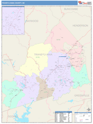Transylvania County, NC Wall Map