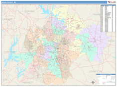 Wake County, NC Wall Map