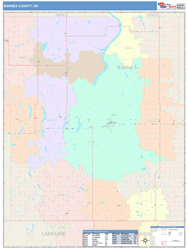 Barnes County, ND Wall Map