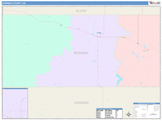 Bowman County, ND Wall Map