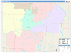 Burke County, ND Wall Map