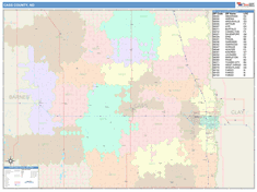 Cass County, ND Wall Map