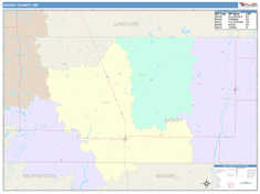 Dickey County, ND Wall Map